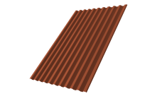 Профнастил С21R 0,5 Satin RAL 8004 терракота