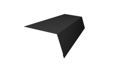 Планка карнизная для мягкой кровли 100х65 0,45 Drap ST RAL 9005 черный (2м)