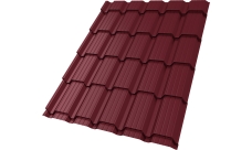 Профиль волновой "Квадро профи (Верховье)" ("Quadro Profi") v01 0,45 PE RAL 3005 красное вино