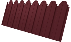 Профнастил C10B фигурный Grand Line 0,5 Satin Matt TX RAL 3005 красное вино