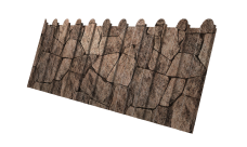 Профнастил С8A v01 фигурный 0,45 Print Elite King Stone TwinColor