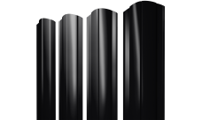 Штакетник Круглый фигурный Grand Line 0,5 Satin Matt TX RAL 9005 черный