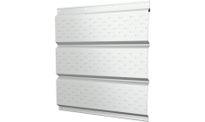 Софит металлический Классик v01 Grand Line полная перфорация 0,45 Drap TX с пленкой RAL 7047 телегрей 4