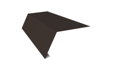 Планка карнизная для мягкой кровли 65х50 Grand Line Фартук S1 карнизный 0,5 PurPro Matt 275 RR 32 темно-коричневый (2м)