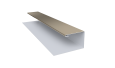 Планка П-образная Экобрус Grand Line 0,45 PE с пленкой RAL 1015 светлая слоновая кость (2м)