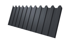 Профнастил С8A v01 фигурный Grand Line 0,5 Velur X RAL 7024 мокрый асфальт