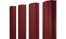 Штакетник П-образный A с прямым резом Grand Line 0,5 Satin RAL 3011 коричнево-красный