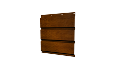 Софит металлический Grand Line полная перфорация 0,45 Print-Double Premium с пленкой Golden Wood Intense F