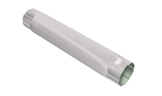 Труба круглая соединительная GL PE 90 мм 1 м RAL 9003 сигнальный белый