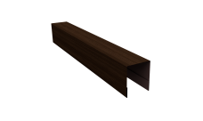 Планка боковая для забора из сайдинга Квадро Брус, Вертикаль Grand Line 0,45 Print Elite Coffee Wood TwinColor (3м)