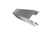 Планка угла внешнего сложного Блок-Хаус new Grand Line 0,45 PE с пленкой RAL 9006 бело-алюминиевый (2м)