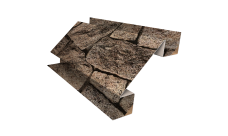 Планка угла внутреннего сложного Экобрус Grand Line 0,45 Принт Элит Королевский камень TwinColor (2м)