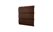 Софит металлический Grand Line без перфорации 0,45 Print Elite с пленкой Choco Wood TwinColor