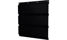 Софит металлический Классик v01 Grand Line центральная перфорация 0,45 Drap с пленкой RAL 9005 черный