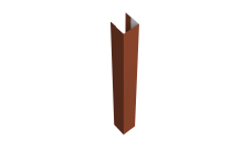 Стойка жалюзи Texas для монтажа без крепежного вкладыша 0,45 PE RAL 8004 терракота (3м)