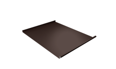 Фальц двойной стоячий Grand Line 0,5 PurPro с пленкой на замках RAL 8017 шоколад