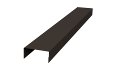 Ламель лицевая стартовая/финишная забора жалюзи Texas 55мм для калиток и ворот (с заполнением ламелями 125) Grand Line 0,45 Drap-double TX RR 32 темно-коричневый