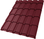 Профиль волновой "Квадро профи" ("Quadro Profi") в02 0,45 ПЭ RAL 3005 красное вино