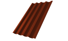 Профнастил НС44R Grand Line 0,5 Satin RAL 3009 оксидно-красный