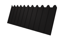 Профнастил С8A v01 фигурный Grand Line 0,5 Velur X RAL 9005 черный