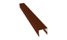 Планка П-образная заборная 24 0,45 PE с пленкой RAL 3009 оксидно-красный (3м)