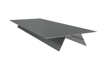 Планка стыковочная составная верхняя Экобрус Grand Line 0,45 PE с пленкой RAL 7005 мышино-серый (2м)