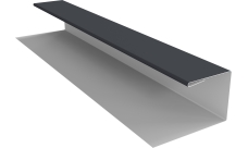 Планка П-образная Блок-Хаус новый Grand Line 0,45 ПЭ с пленкой RAL 7024 мокрый асфальт (2м)