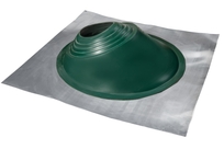 Проходной элемент MF угловой №3.1 (280-460мм) +185 EPDM (металлический неокрашенный фланец) зеленый