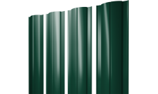 Штакетник Круглый с прямым резом Grand Line 0,45 PE-Double RAL 6005 зеленый мох