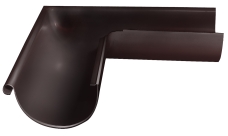 Угол желоба внешний Grand Line PE 90 гр 125 мм RAL 8017 шоколад