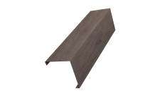 Декоративная накладка на столб универсальная угловая 60х60 для забора жалюзи 0,45 Print Elite White Wood TwinColor (2м)