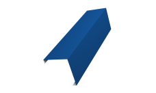 Декоративная накладка на столб универсальная угловая 62х55 для забора жалюзи Grand Line 0,5 Satin RAL 5005 сигнальный синий (1,8м)