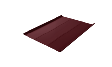 Фальц двойной стоячий Line Grand Line 0,5 Satin Matt TX с пленкой на замках RAL 3005 красное вино