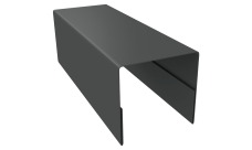 Планка П-образная заборная 20 Grand Line 0,45 ПЭ двухсторонний с пленкой RAL 7016 антрацитово-серый (2м)