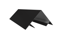 Планка угла внешнего составная верхняя 0,45 Drap TR RAL 9005 черный (2м)