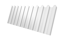 Профнастил С8A v01 фигурный 0,5 Satin RAL 9003 сигнальный белый