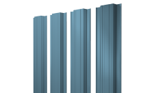Штакетник Прямоугольный с прямым резом Grand Line 0,45 Drap TX RAL 5024 пастельно-синий