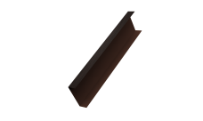 Декоративная накладка на столб универсальная 80х80 для забора жалюзи 0,45 Print Elite Coffee Wood TwinColor (2м)