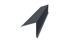 Планка конька односкатной кровли 160x160 0,45 Drap TR RAL 7024 мокрый асфальт (2м)