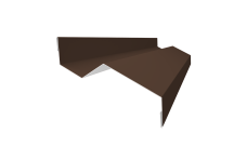 Планка примыкания внакладку 25х17х35х17 0,45 Drap TR lite RAL 8017 шоколад (3м)