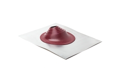 Проходной элемент (мастер флеш) угловой №1 (75-200мм) +240 силиконовый (металлический неокрашенный фланец) красный