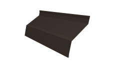 Ламель забора жалюзи Milan new gofr Grand Line 0,5 Satin Matt TX RR 32 темно-коричневый