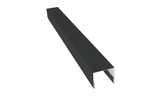 Планка П-образная заборная 24 0,45 PE с пленкой RAL 7016 антрацитово-серый (3м)