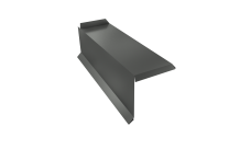 Планка торцевая сегментная 30мм Grand Line Левая 0,45 PE с пленкой RAL 7005 мышино-серый