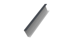 Декоративная накладка на столб универсальная 80х80 для забора жалюзи Grand Line 0,5 Satin Matt TX RAL 7024 мокрый асфальт (2,5м)