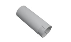 Труба круглая Vortex Project 146мм 2 м RAL 7004 сигнальный серый