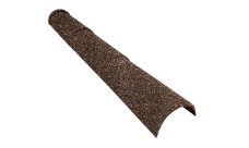 Комплект Конек полукруглый тройной для композитной черепицы Grand Line брауни (1,16м) (10 штук)