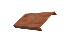 Ламель обратная стартовая/финишная забора жалюзи Texas 50мм для калиток и ворот (с заполнением ламелями 150) Grand Line 0,45 Print Premium Rowan Wood Intense FTC