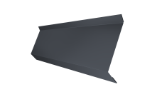 Планка примыкания в штробу 60 0,7 PE с пленкой RAL 7024 мокрый асфальт (3м)