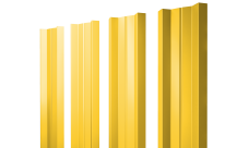 Штакетник М-образный A с прямым резом 0,45 PE RAL 1018 цинково-желтый